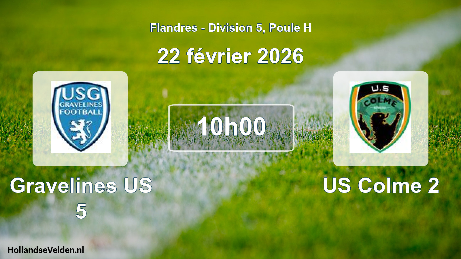 Scheduled Match: Gravelines US 5 - US Colme 2 (22 February 2026)