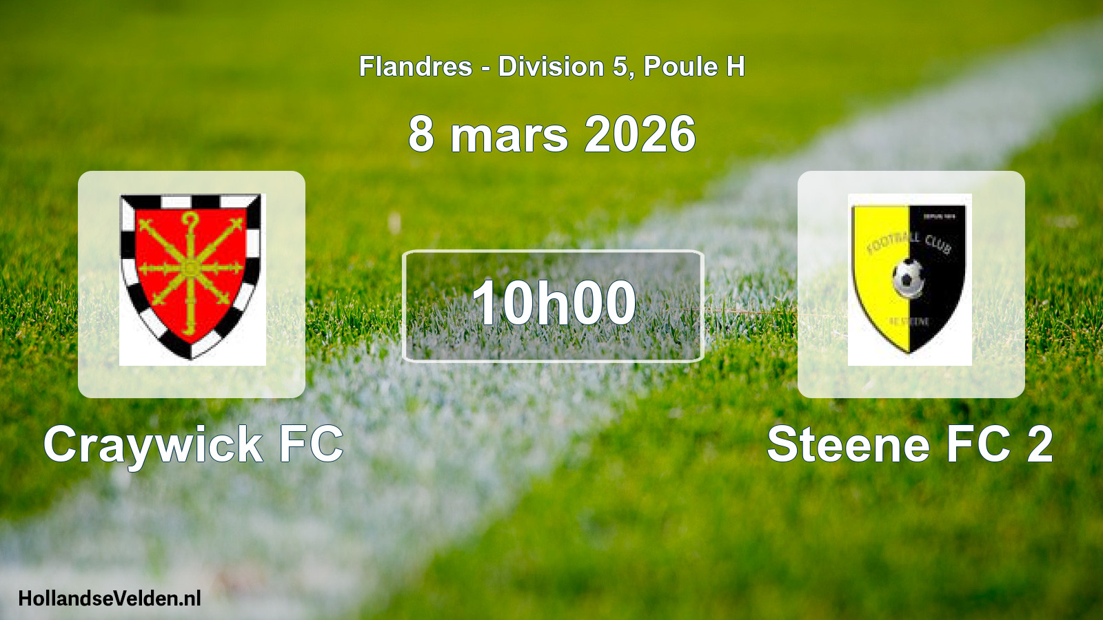 Scheduled Match: Craywick FC - Steene FC 2 (8 March 2026)