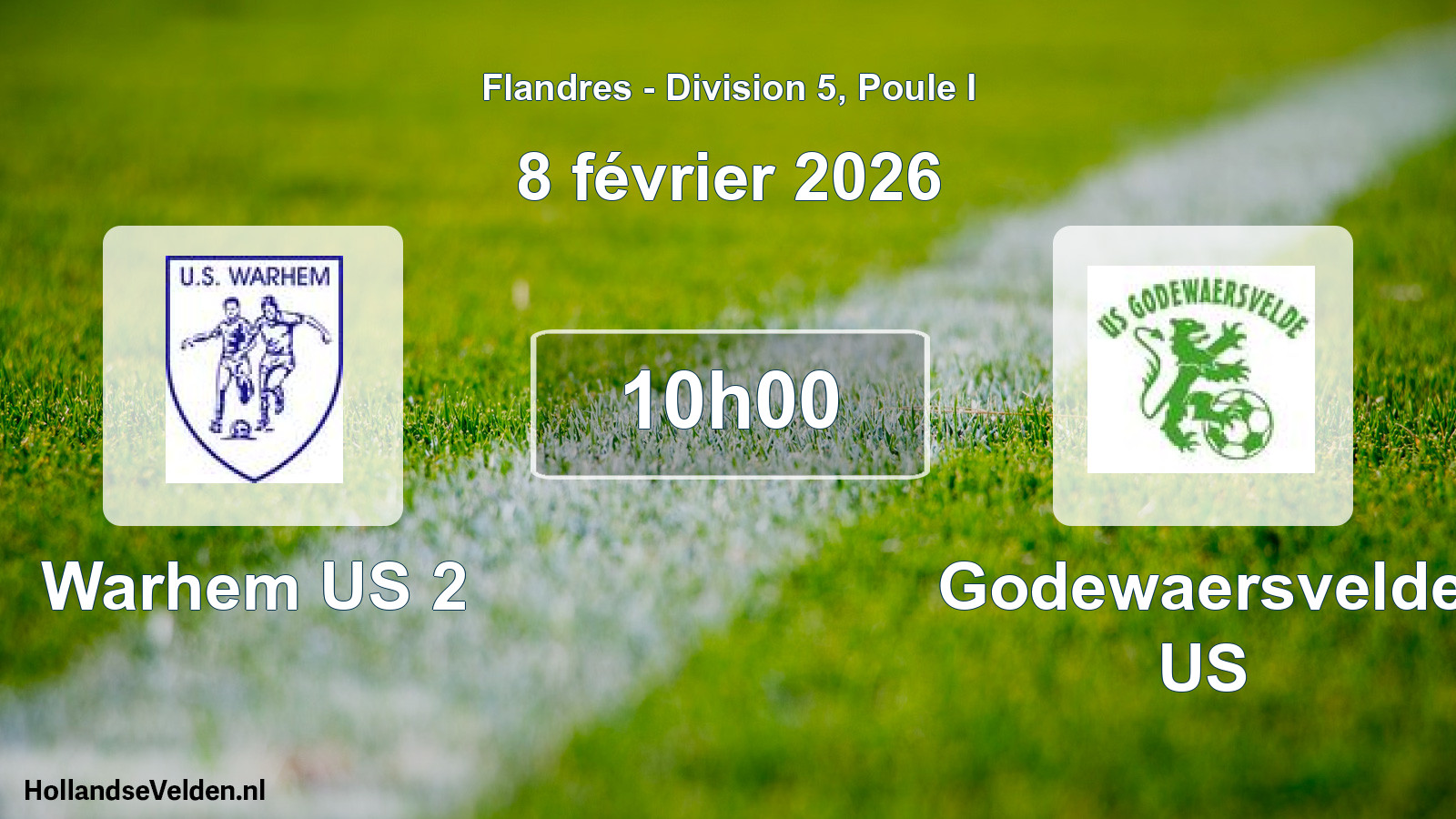 Match programmé: Warhem US 2 - Godewaersvelde US (8 février 2026)