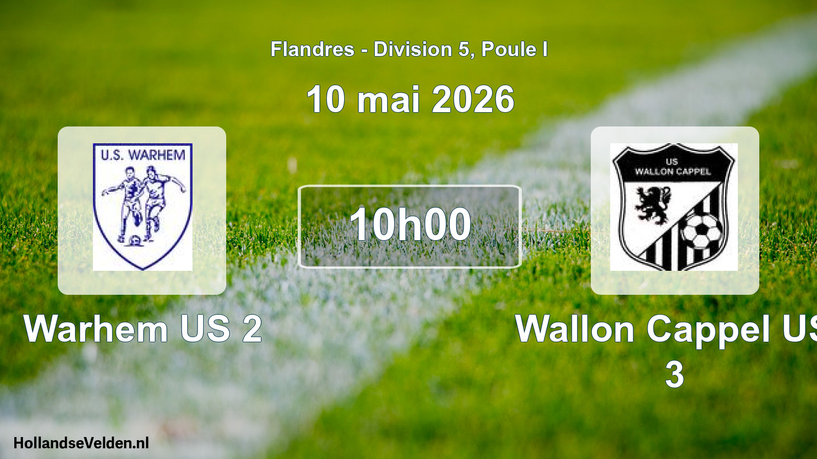 Match programmé: Warhem US 2 - Wallon Cappel US 3 (10 mai 2026)