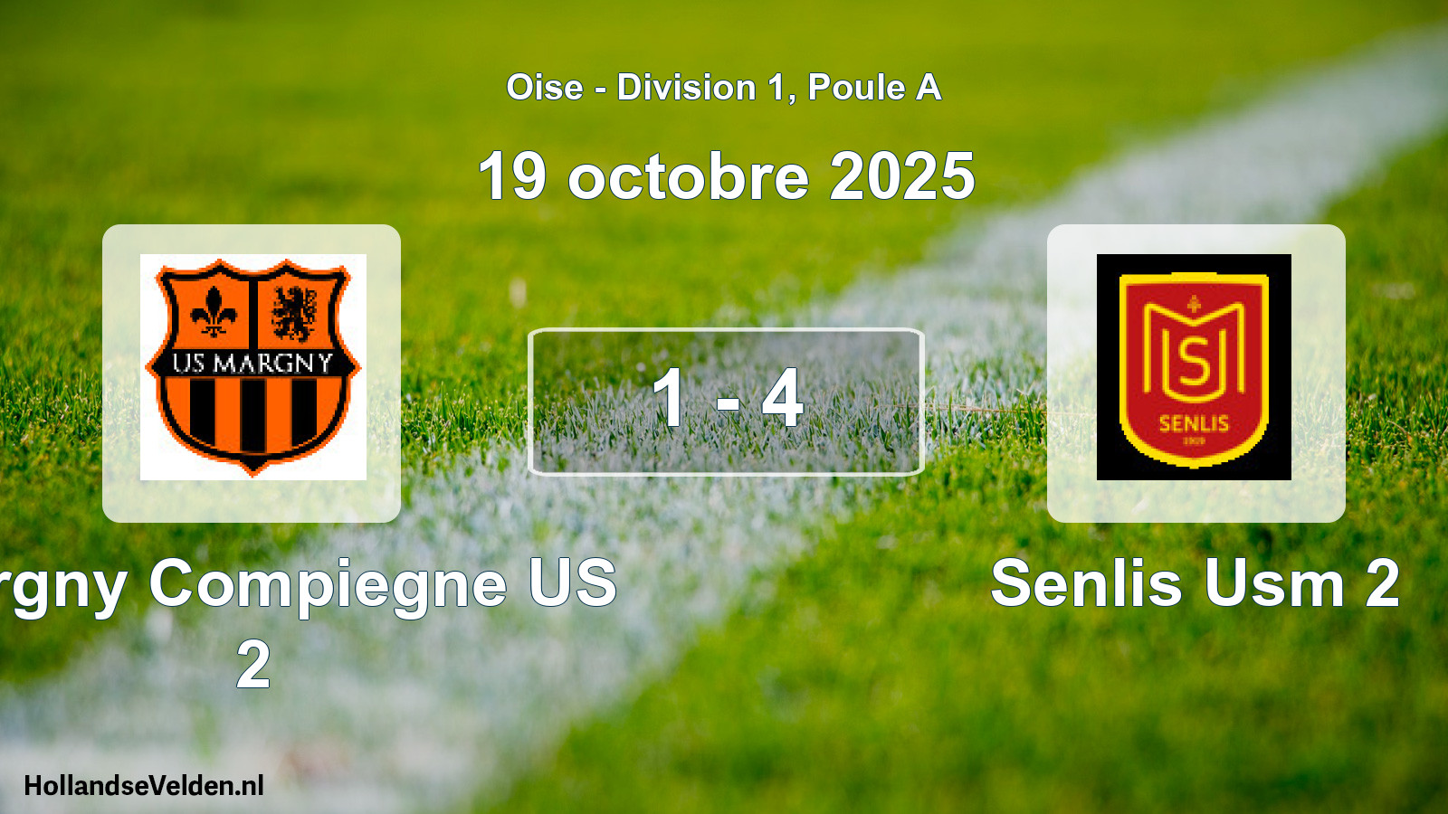 Gespeelde wedstrijd: Margny Compiegne US 2 - Senlis Usm 2 1 - 4 (19 oktober 2025)