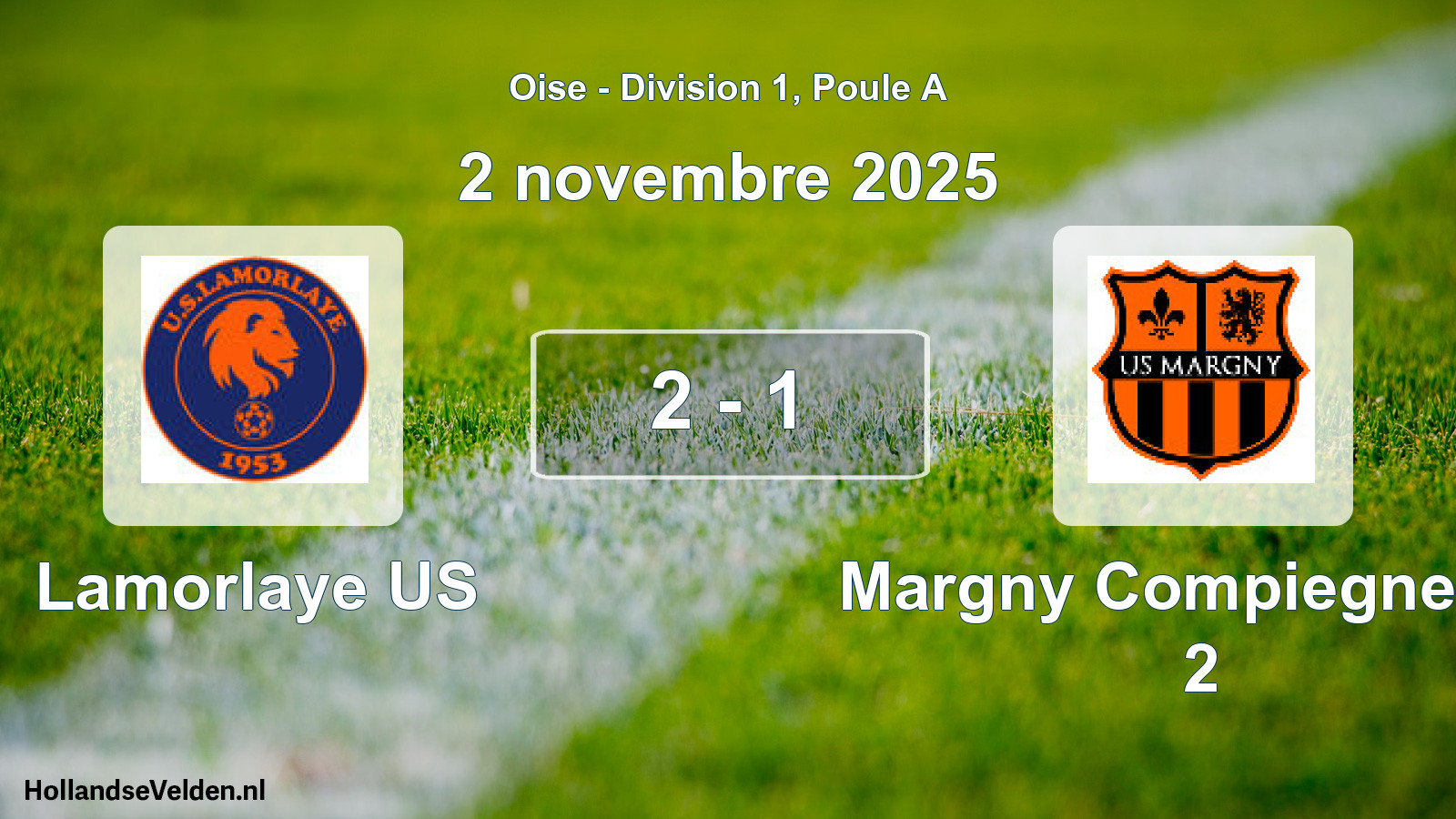 Match joué: Lamorlaye US - Margny Compiegne US 2 2 - 1 (2 novembre 2025)