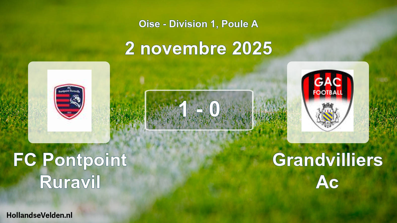 Total number of matches played: FC Pontpoint Ruravil - Grandvilliers Ac 1 - 0 (2 November 2025)