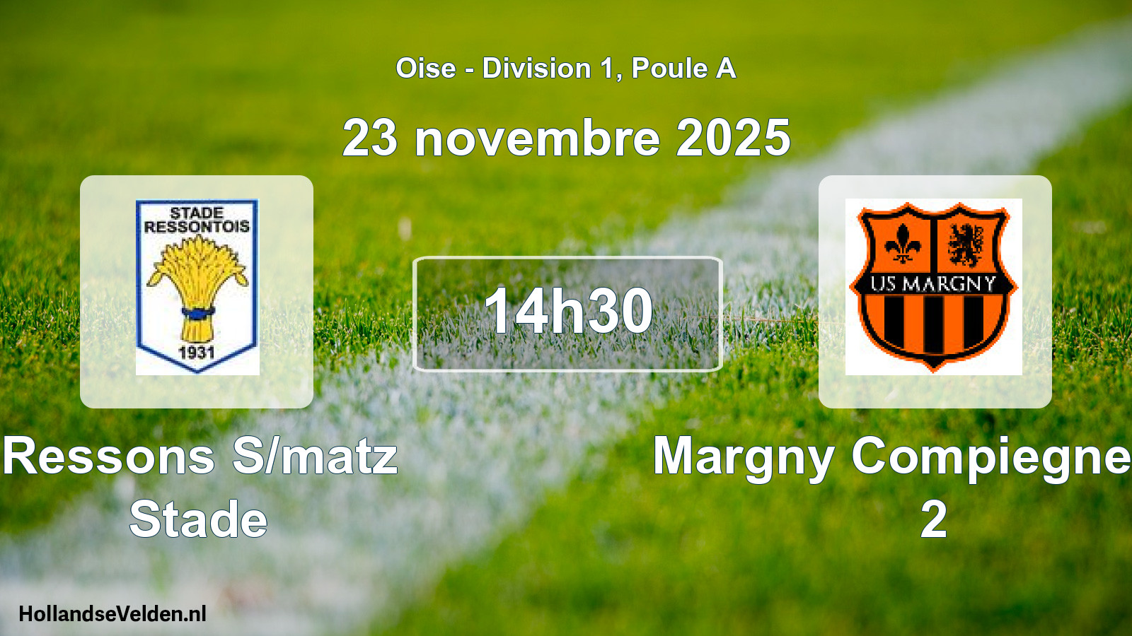 Match programmé: Ressons S/matz Stade - Margny Compiegne US 2 (23 novembre 2025)