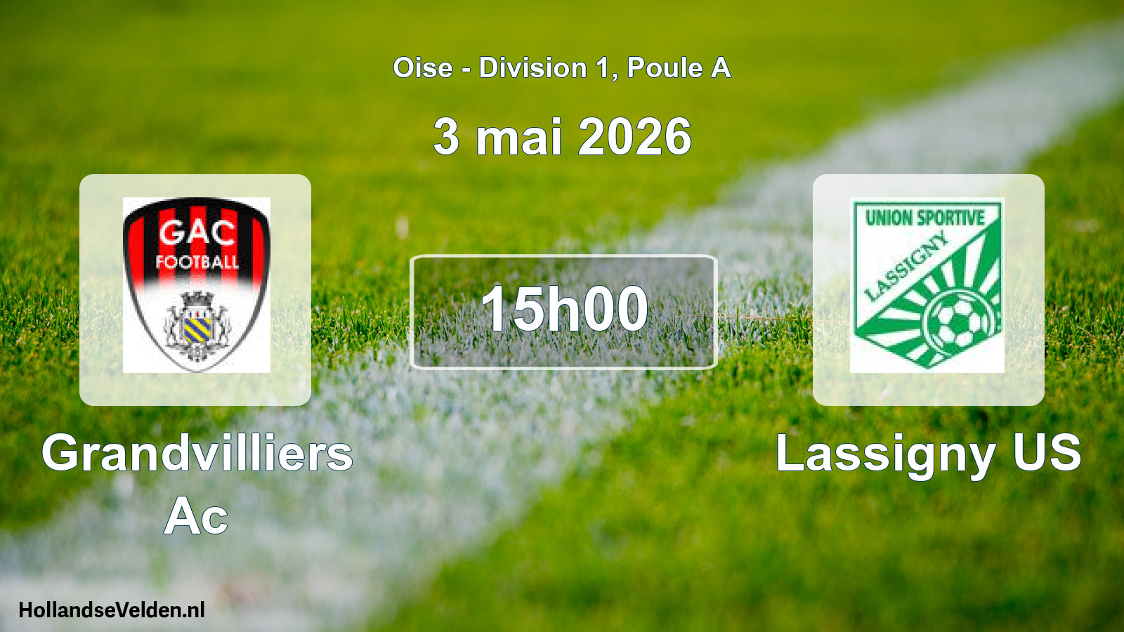 Match programmé: Grandvilliers Ac - Lassigny US (3 mai 2026)