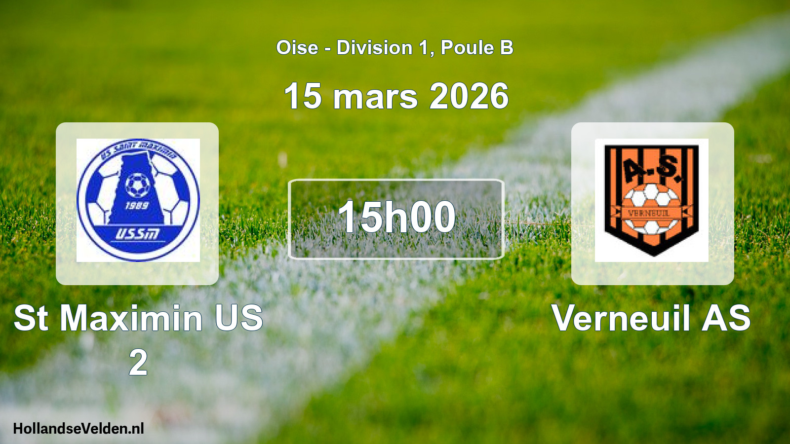 Geplande wedstrijd: St Maximin US 2 - Verneuil AS (15 maart 2026)