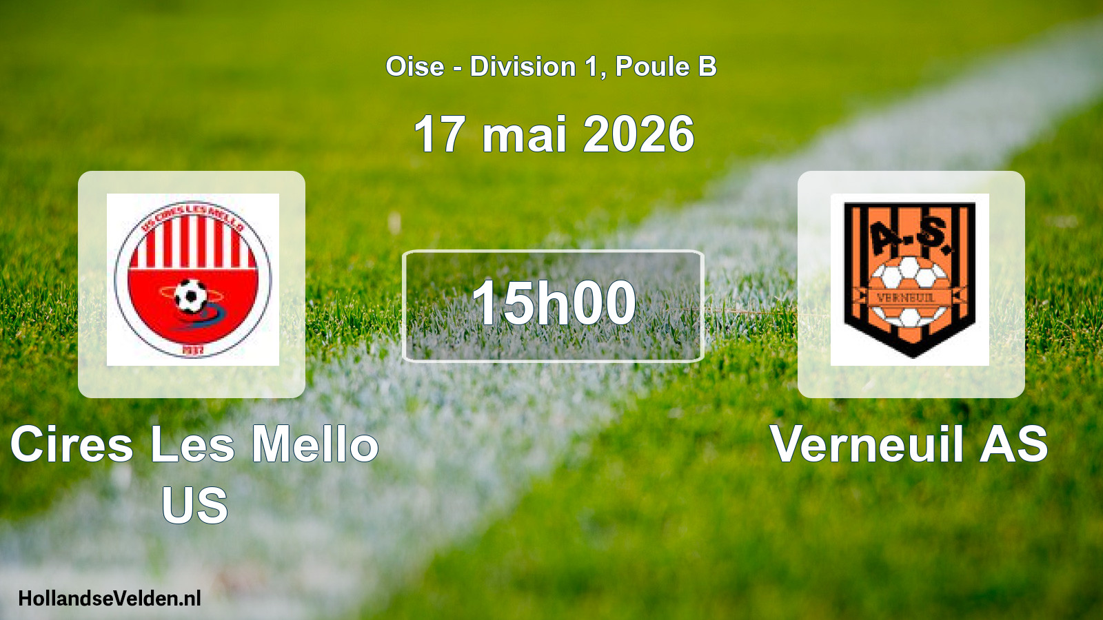 Match programmé: Cires Les Mello US - Verneuil AS (17 mai 2026)