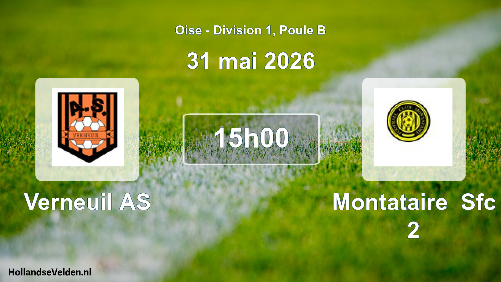 Match programmé: Verneuil AS - Montataire Sfc 2 (31 mai 2026)