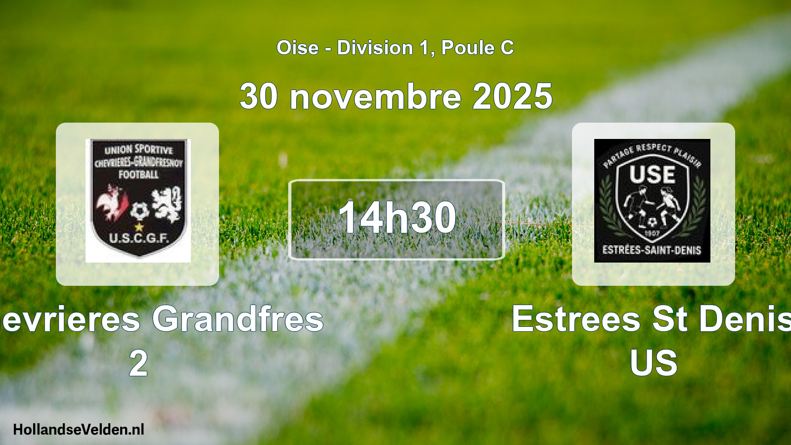 Match programmé: Chevrieres Grandfres 2 - Estrees St Denis US (30 novembre 2025)