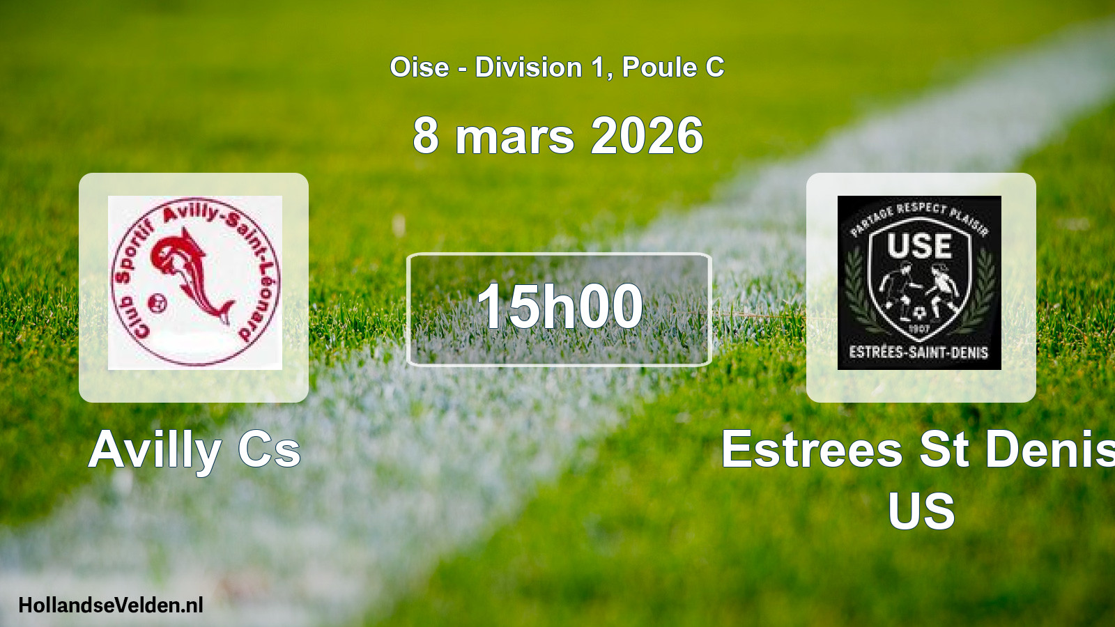 Geplande wedstrijd: Avilly Cs - Estrees St Denis US (8 maart 2026)