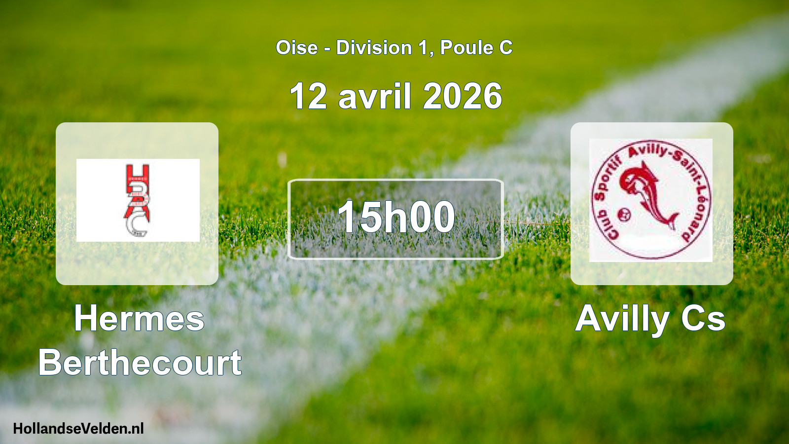 Match programmé: Hermes Berthecourt - Avilly Cs (12 avril 2026)