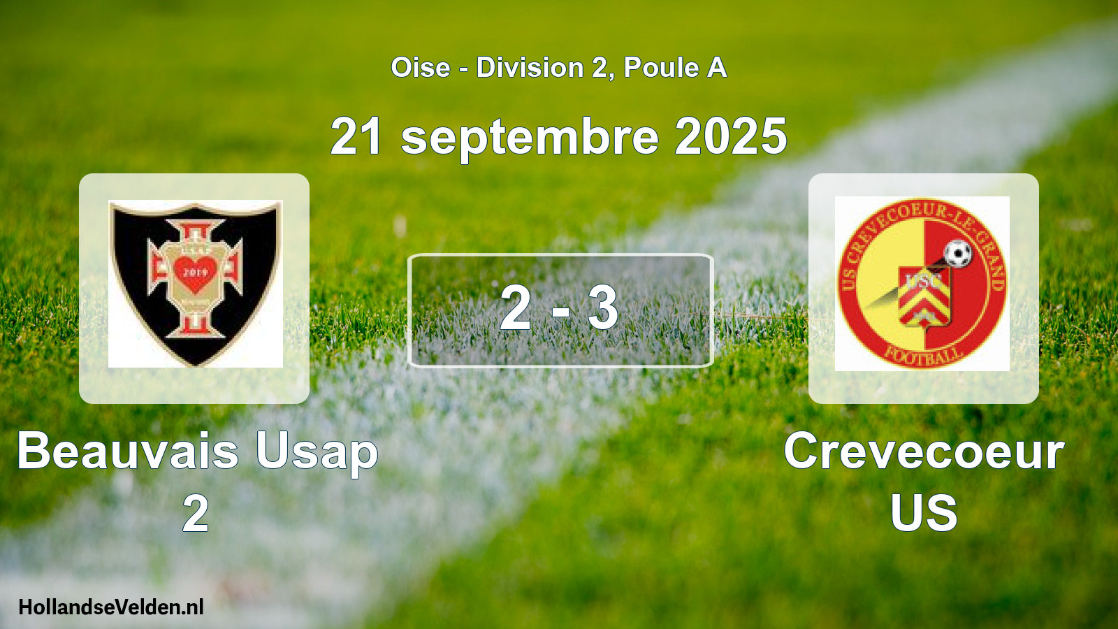 Gespeelde wedstrijd: Beauvais Usap 2 - Crevecoeur US 2 - 3 (21 september 2025)