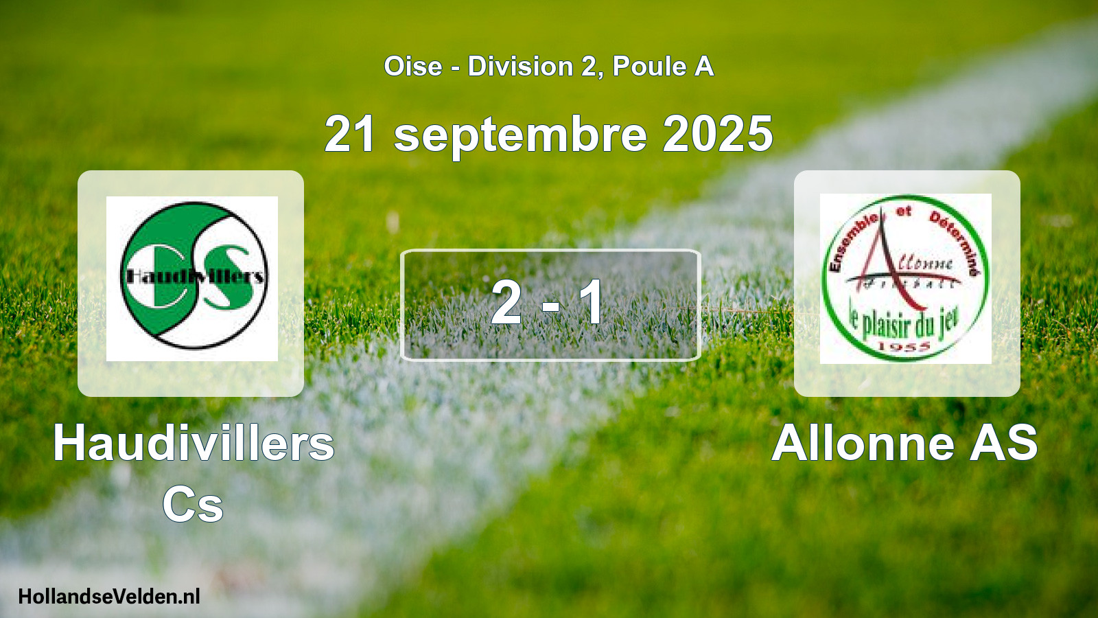 Gespeelde wedstrijd: Haudivillers Cs - Allonne AS 2 - 1 (21 september 2025)