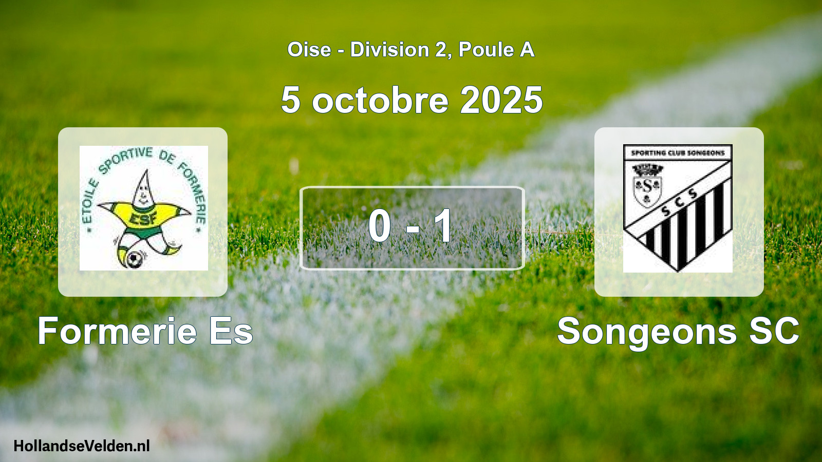 Match joué: Formerie Es - Songeons SC 0 - 1 (5 octobre 2025)
