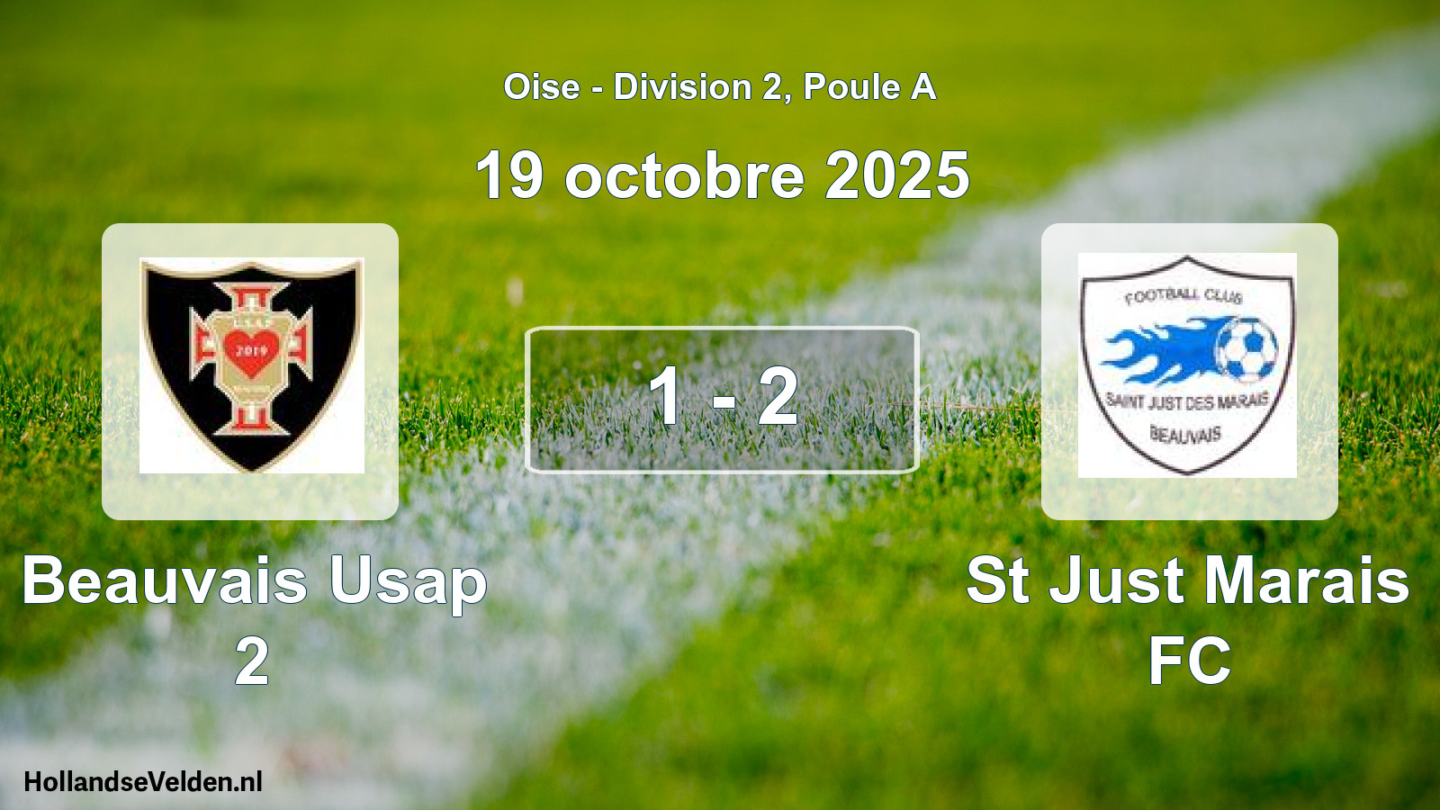Total number of matches played: Beauvais Usap 2 - St Just Marais FC 1 - 2 (19 October 2025)
