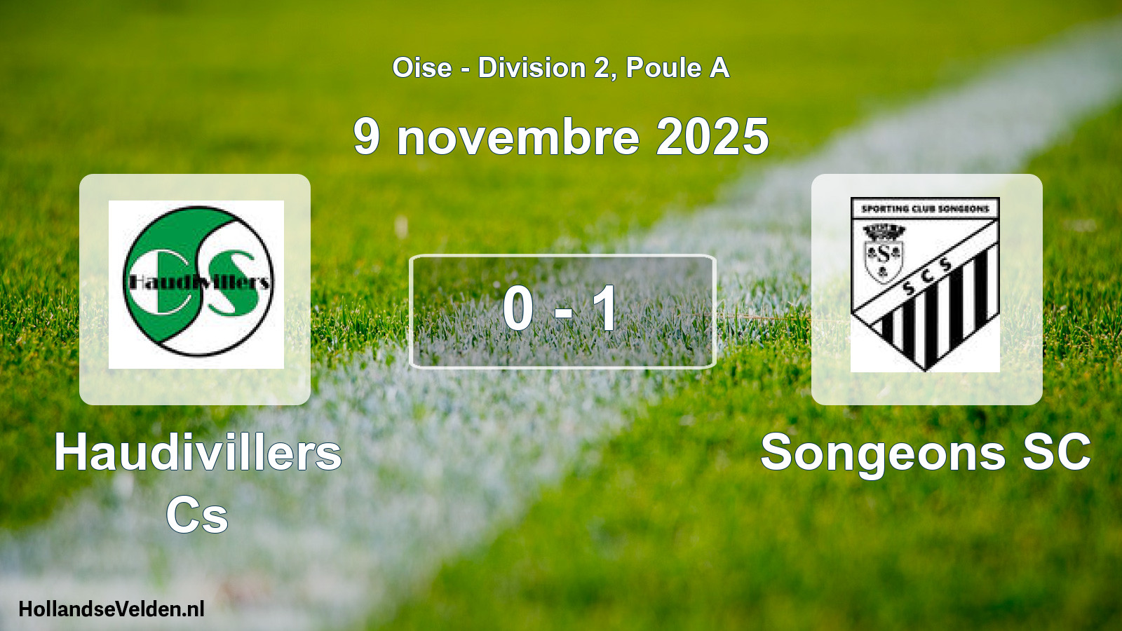 Gespeelde wedstrijd: Haudivillers Cs - Songeons SC 0 - 1 (9 november 2025)