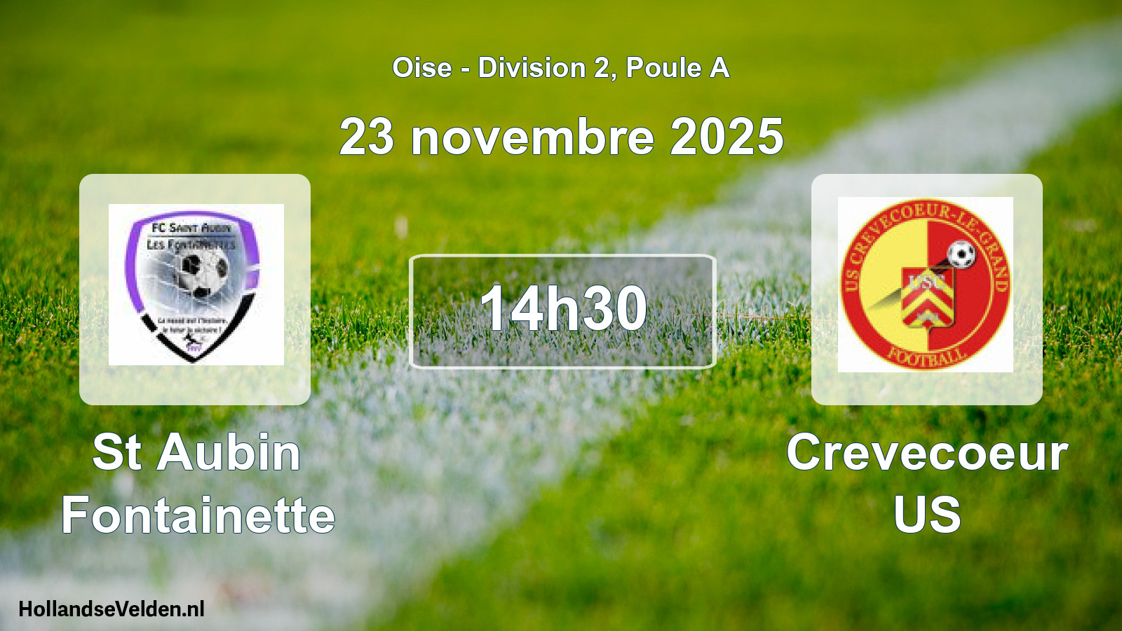 Scheduled Match: St Aubin Fontainette - Crevecoeur US (23 November 2025)