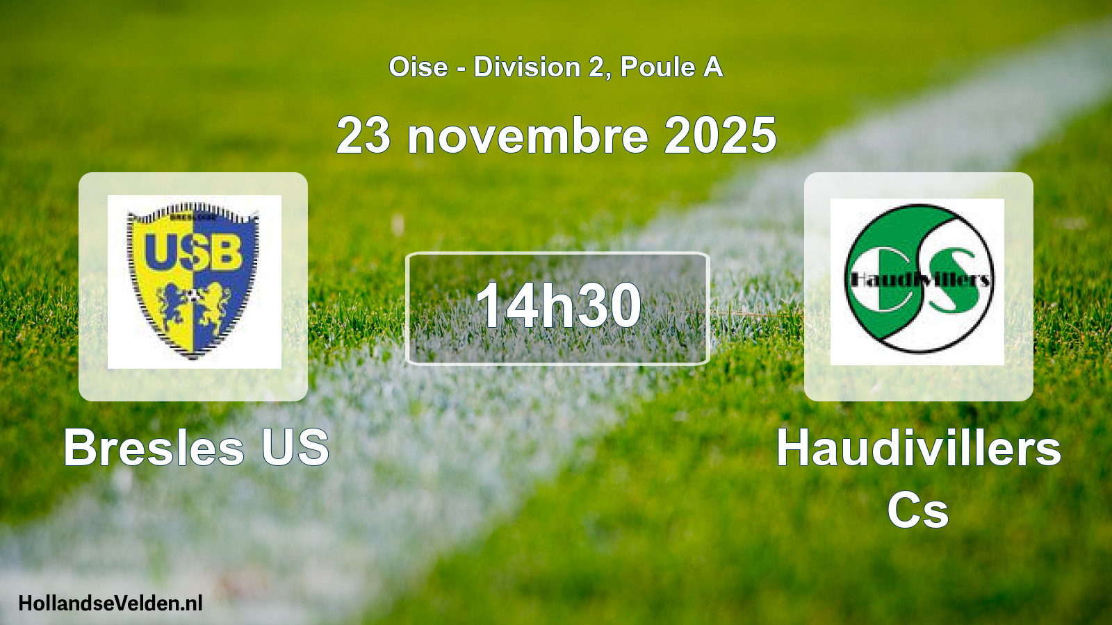 Match programmé: Bresles US - Haudivillers Cs (23 novembre 2025)