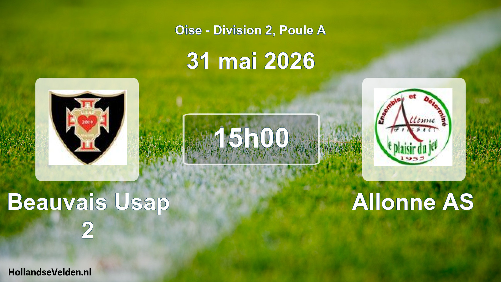 Match programmé: Beauvais Usap 2 - Allonne AS (31 mai 2026)