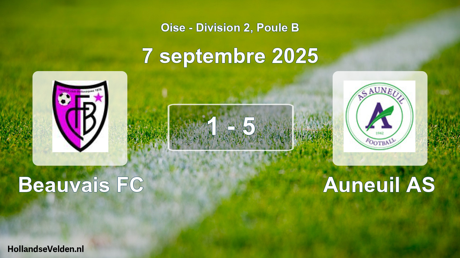 Match joué: Beauvais FC - Auneuil AS 1 - 5 (7 septembre 2025)