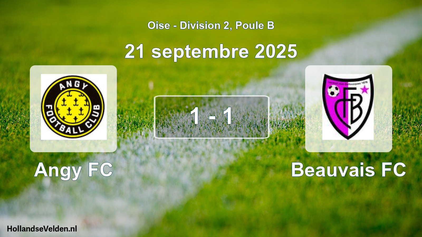Gespeelde wedstrijd: Angy FC - Beauvais FC 1 - 1 (21 september 2025)