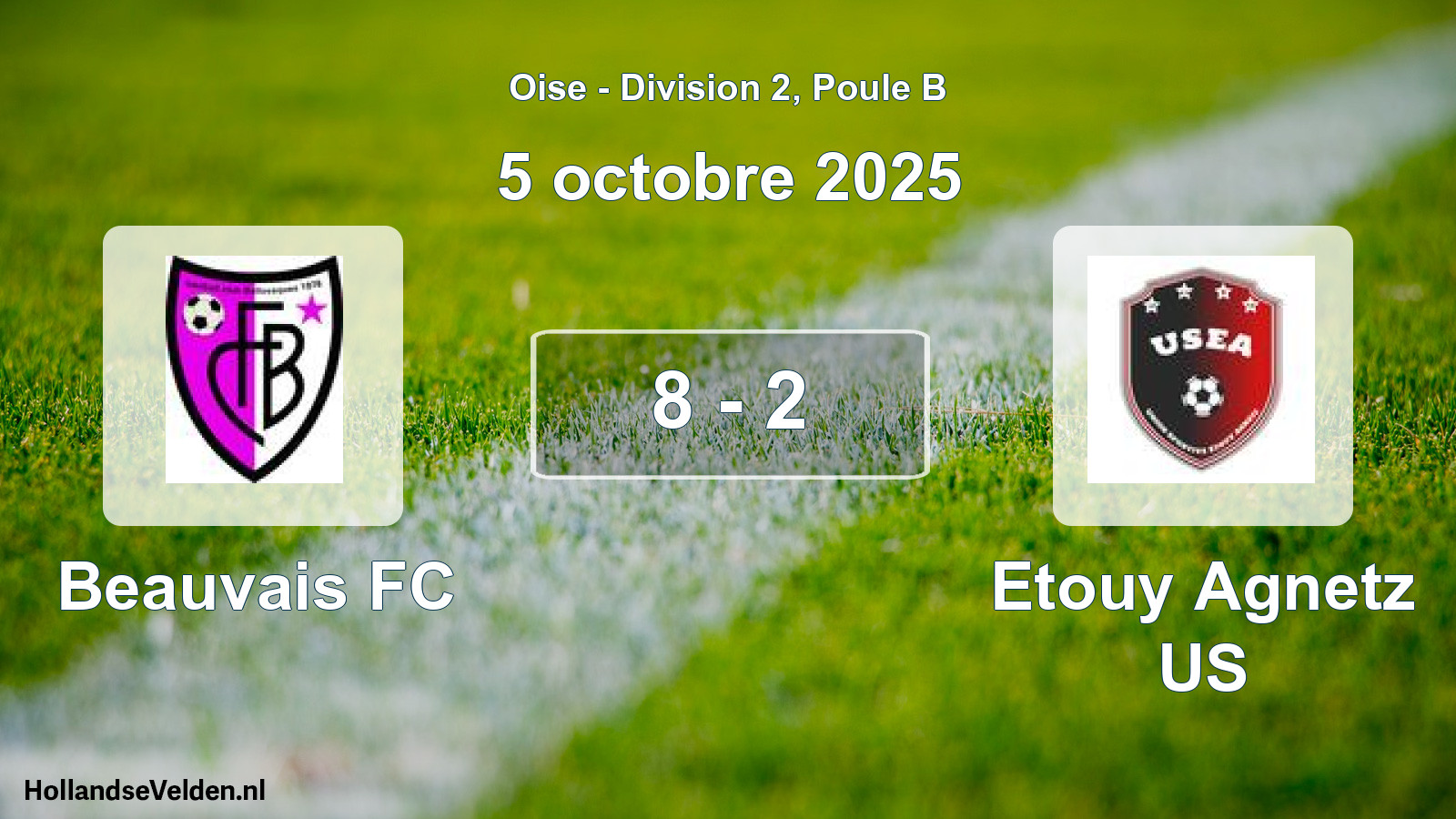 Gespeelde wedstrijd: Beauvais FC - Etouy Agnetz US 8 - 2 (5 oktober 2025)