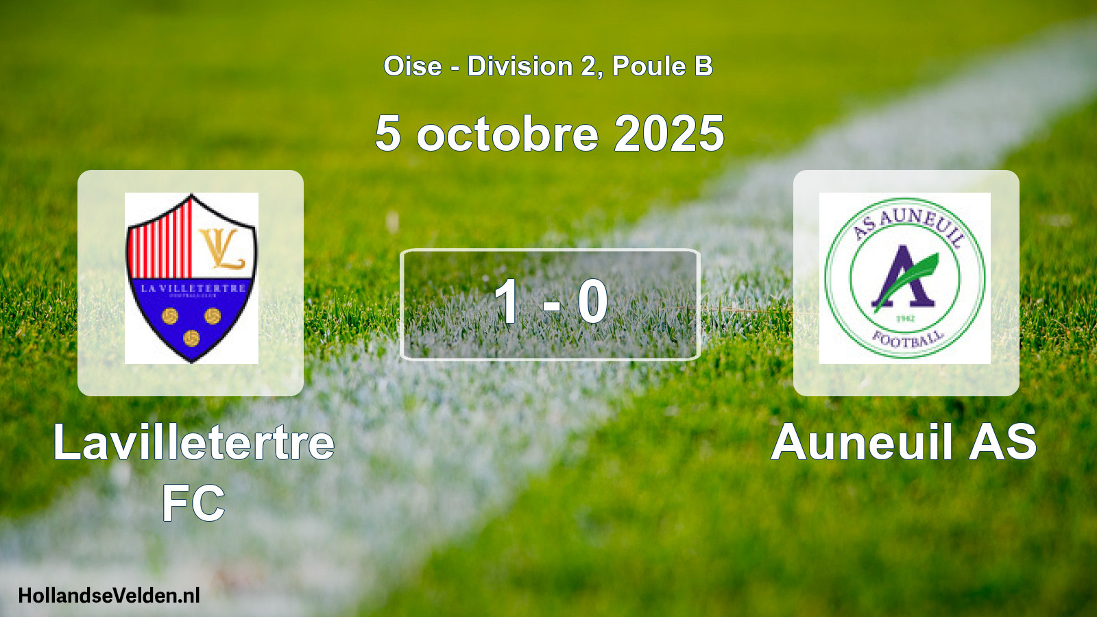 Gespeelde wedstrijd: Lavilletertre FC - Auneuil AS 1 - 0 (5 oktober 2025)