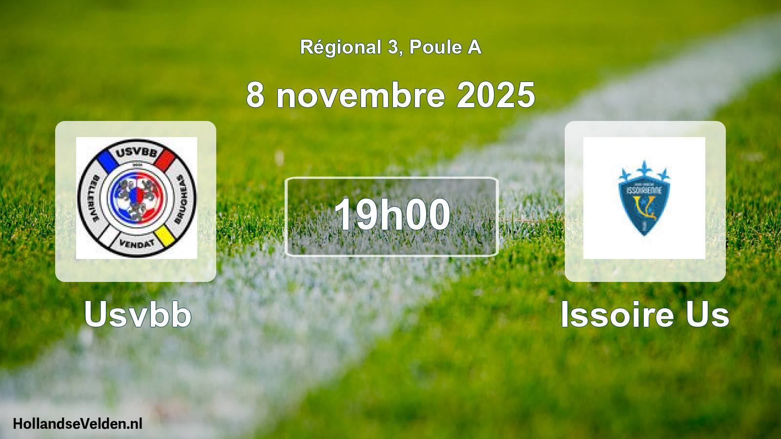 Geplande wedstrijd: Usvbb - Issoire Us (8 november 2025)