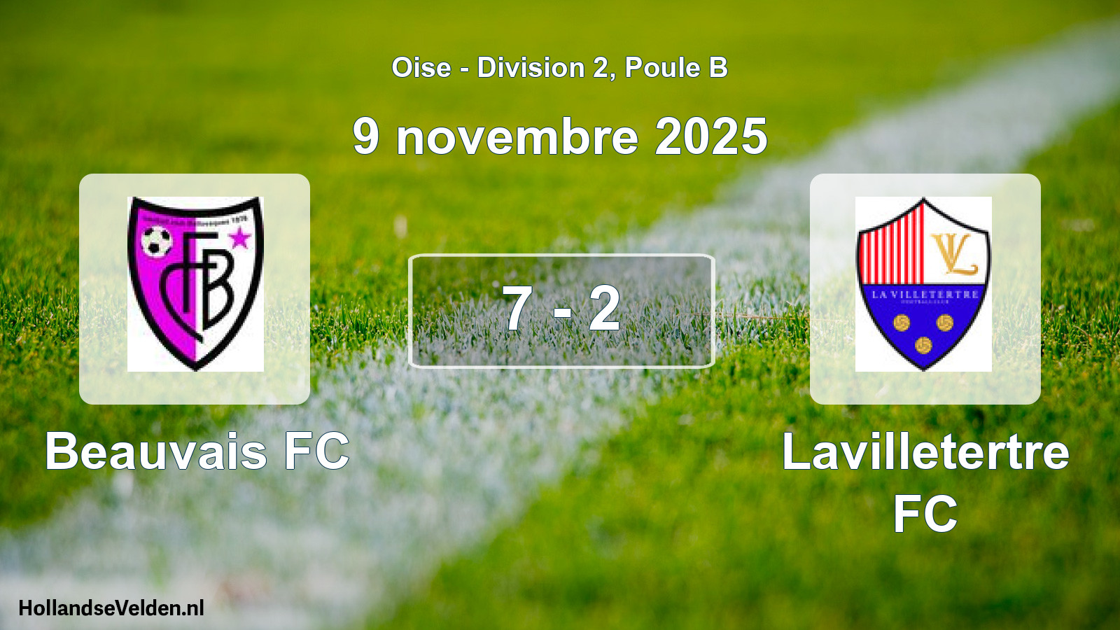 Gespeelde wedstrijd: Beauvais FC - Lavilletertre FC 7 - 2 (9 november 2025)