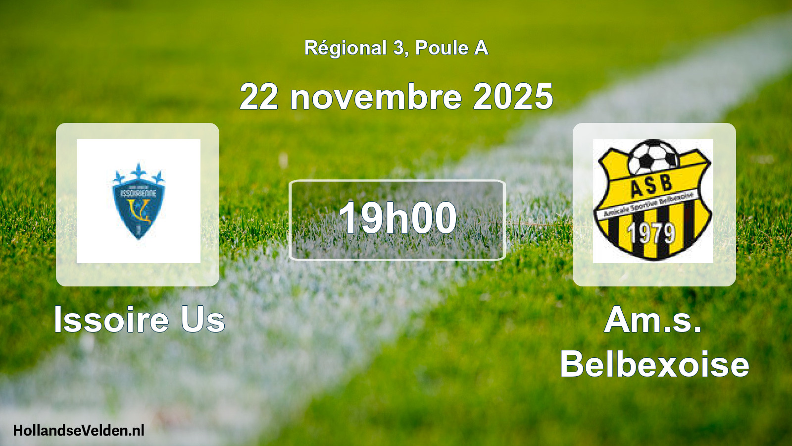 Scheduled Match: Issoire Us - Am.s. Belbexoise (22 November 2025)