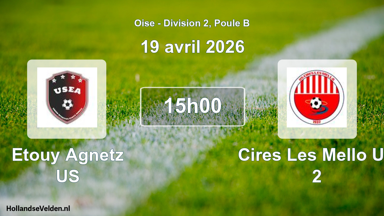 Match programmé: Etouy Agnetz US - Cires Les Mello US 2 (19 avril 2026)