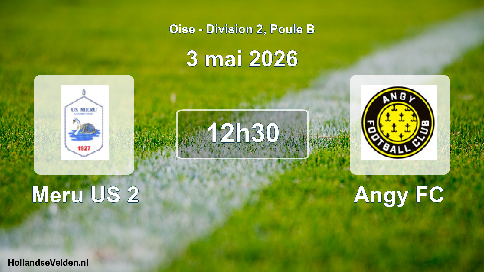 Match programmé: Meru US 2 - Angy FC (3 mai 2026)