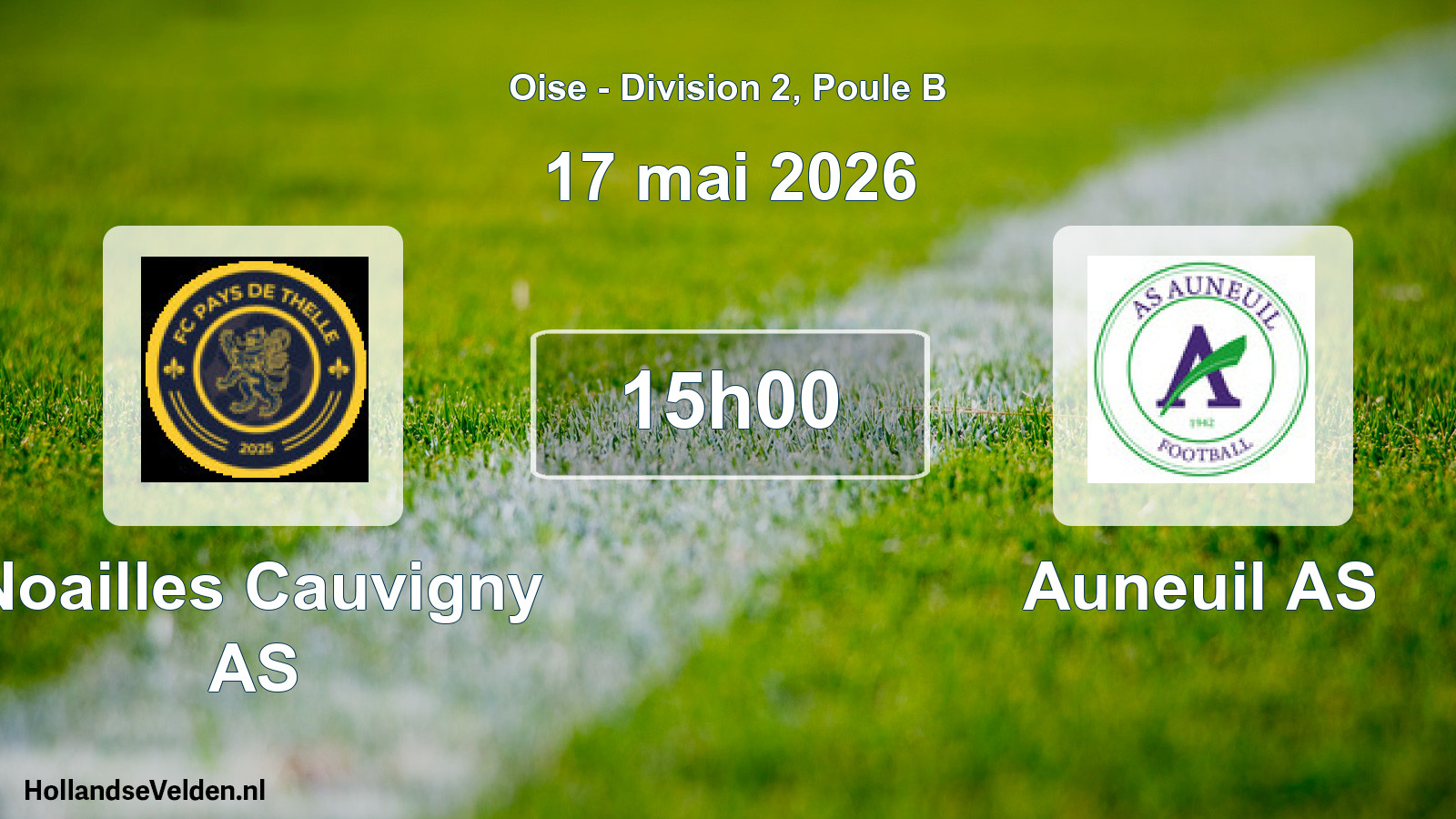 Geplande wedstrijd: Noailles Cauvigny AS - Auneuil AS (17 mei 2026)