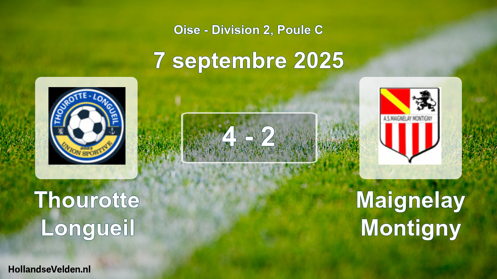 Match joué: Thourotte Longueil - Maignelay Montigny 4 - 2 (7 septembre 2025)