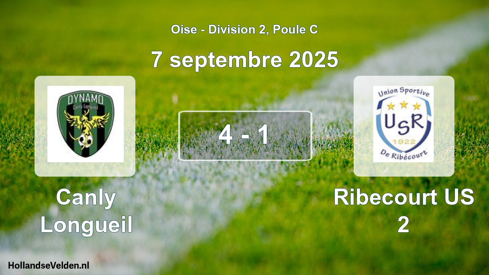 Gespeelde wedstrijd: Canly Longueil - Ribecourt US 2 4 - 1 (7 september 2025)