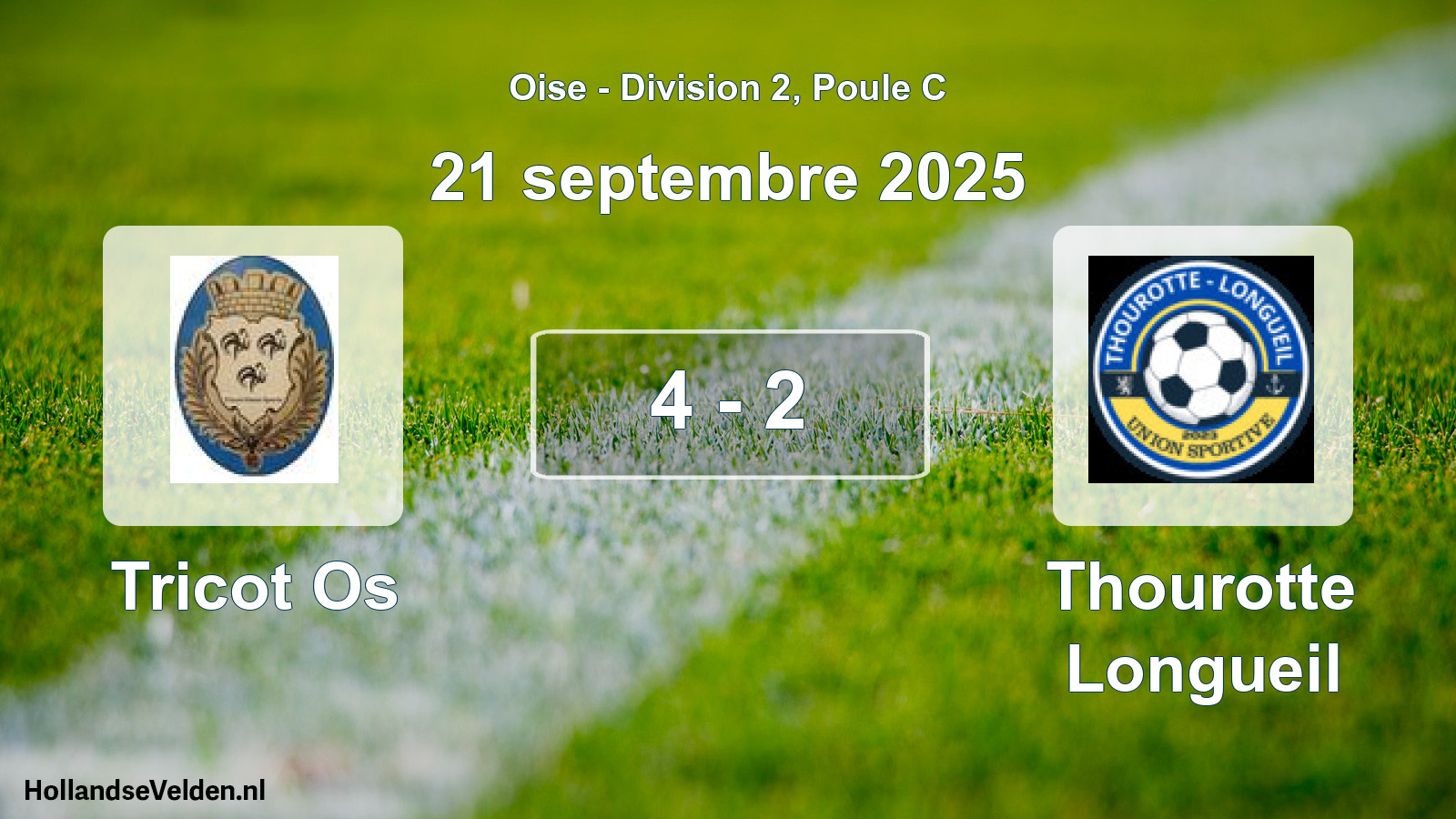 Match joué: Tricot Os - Thourotte Longueil 4 - 2 (21 septembre 2025)