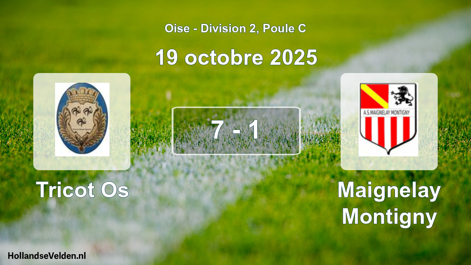 Match joué: Tricot Os - Maignelay Montigny 7 - 1 (19 octobre 2025)