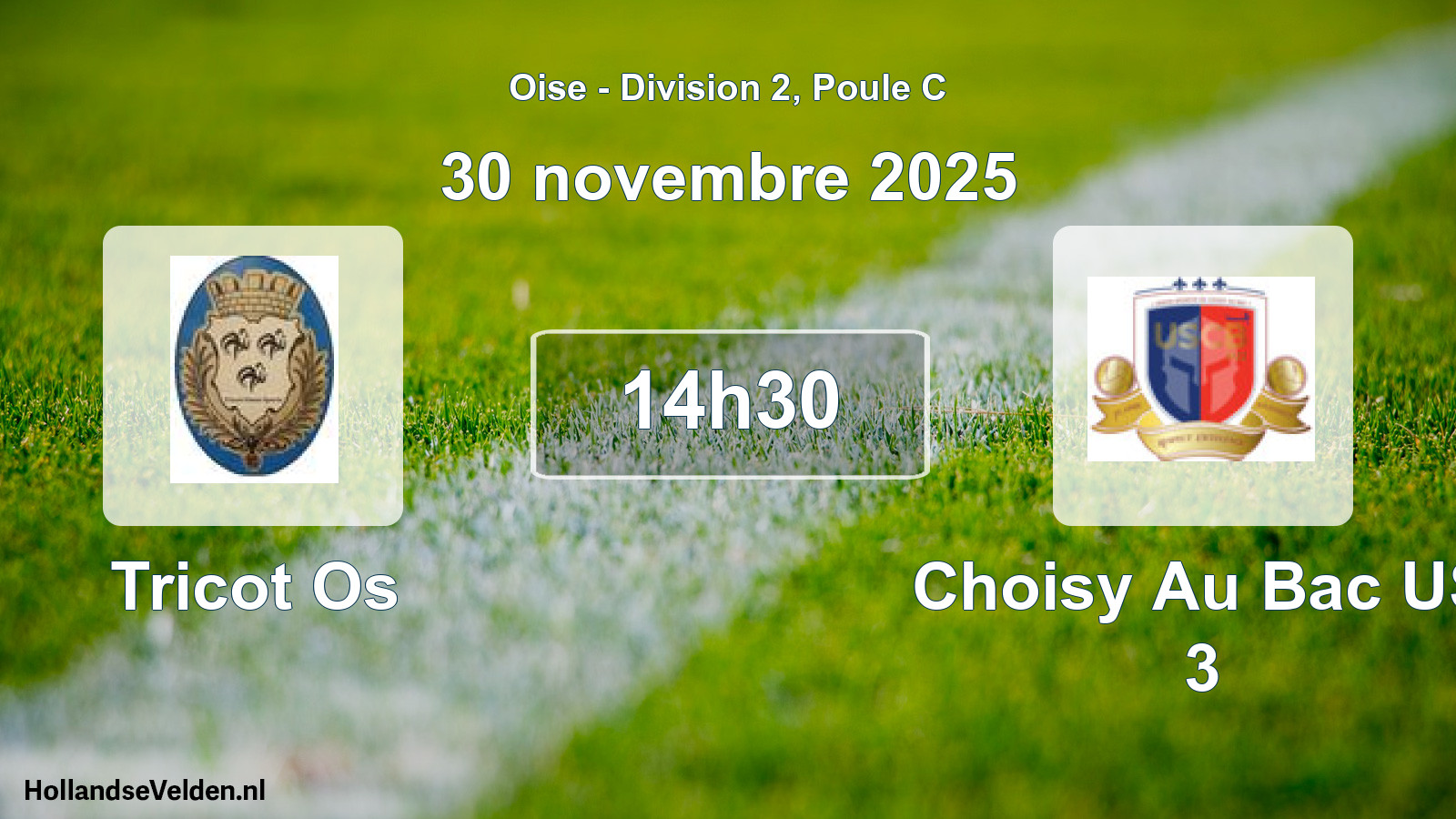 Match programmé: Tricot Os - Choisy Au Bac US 3 (30 novembre 2025)