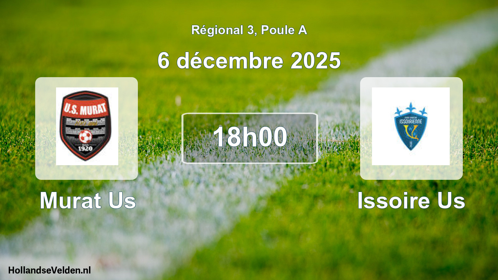Geplande wedstrijd: Murat Us - Issoire Us (6 december 2025)