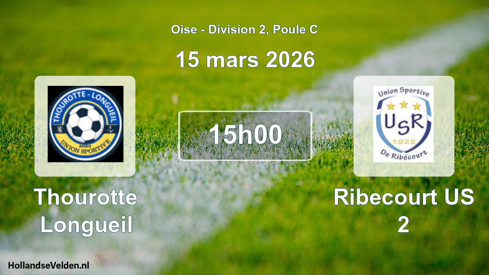 Geplande wedstrijd: Thourotte Longueil - Ribecourt US 2 (15 maart 2026)