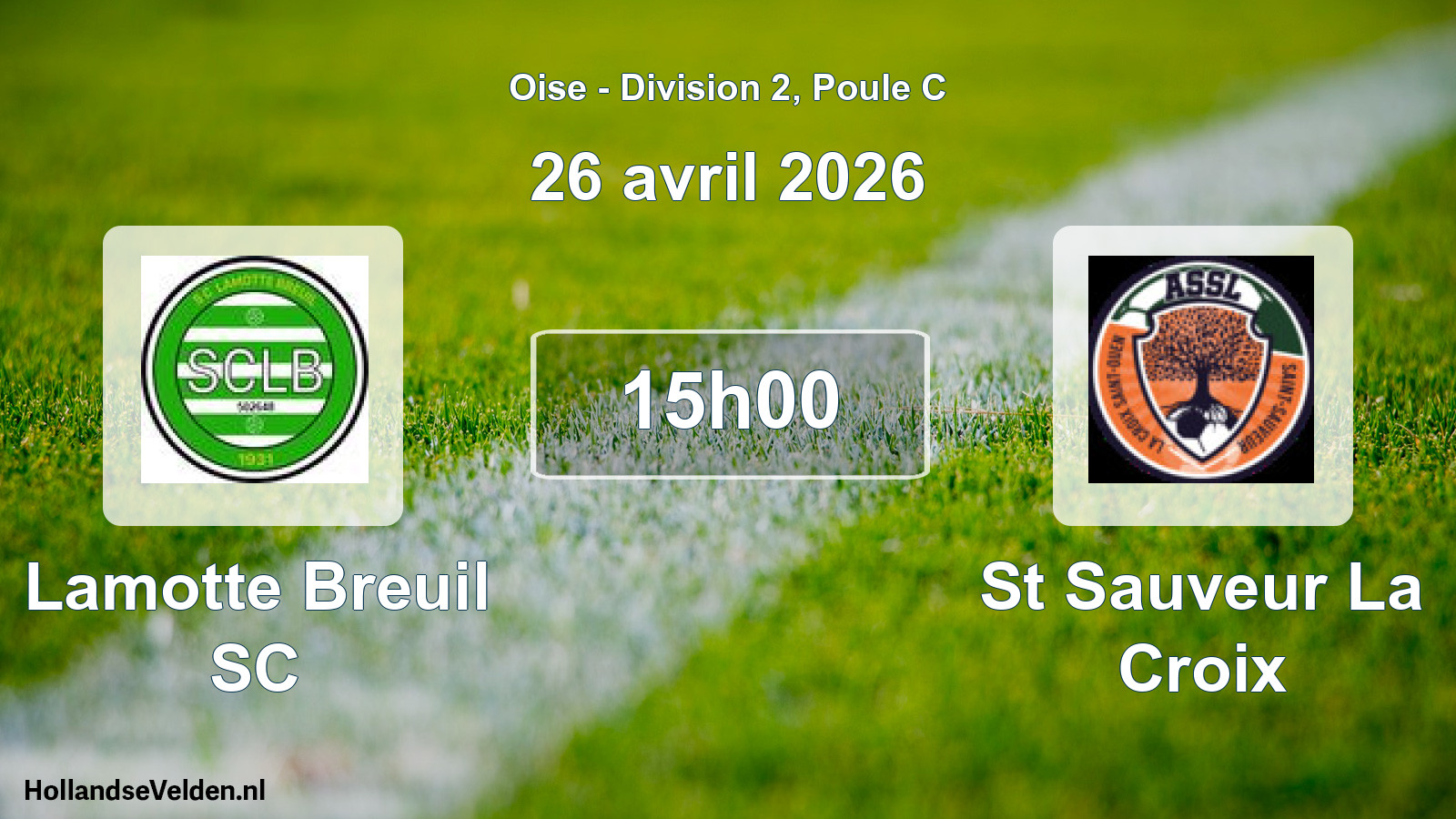 Geplande wedstrijd: Lamotte Breuil SC - St Sauveur La Croix (26 april 2026)