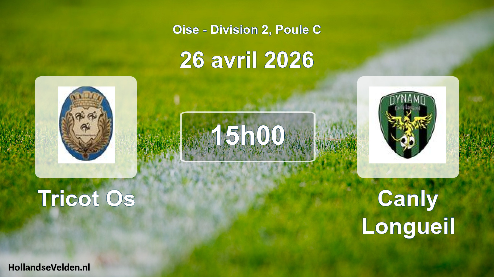 Match programmé: Tricot Os - Canly Longueil (26 avril 2026)
