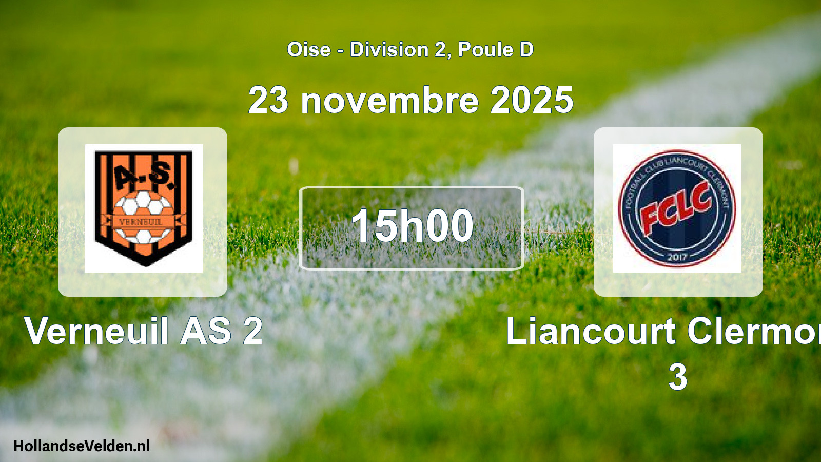 Match programmé: Verneuil AS 2 - Liancourt Clermont 3 (23 novembre 2025)