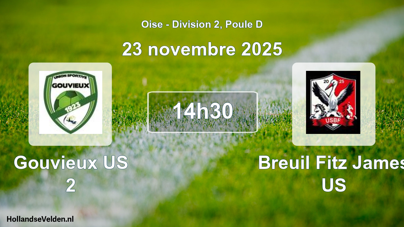 Scheduled Match: Gouvieux US 2 - Breuil Fitz James US (23 November 2025)