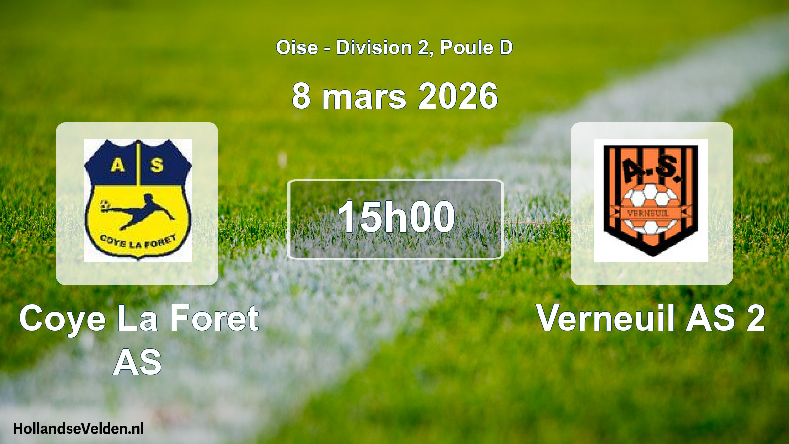 Match programmé: Coye La Foret AS - Verneuil AS 2 (8 mars 2026)