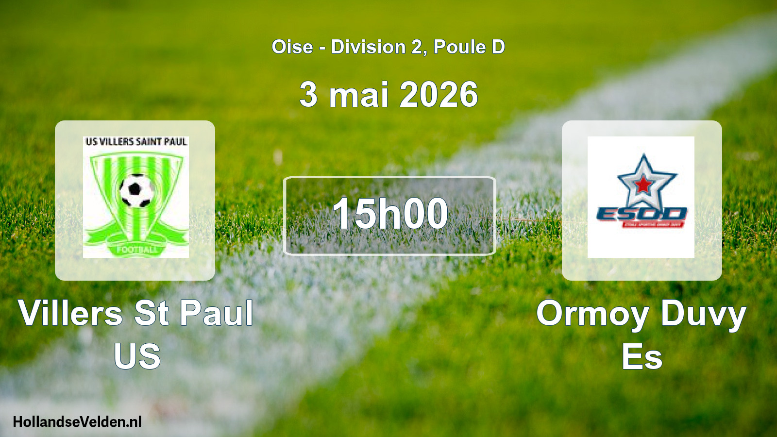 Match programmé: Villers St Paul US - Ormoy Duvy Es (3 mai 2026)