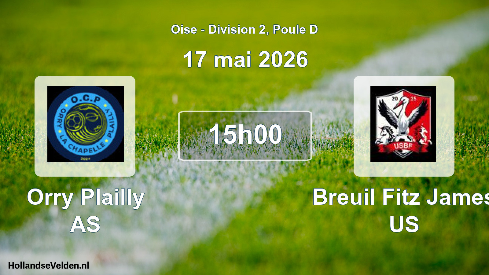 Match programmé: Orry Plailly AS - Breuil Fitz James US (17 mai 2026)