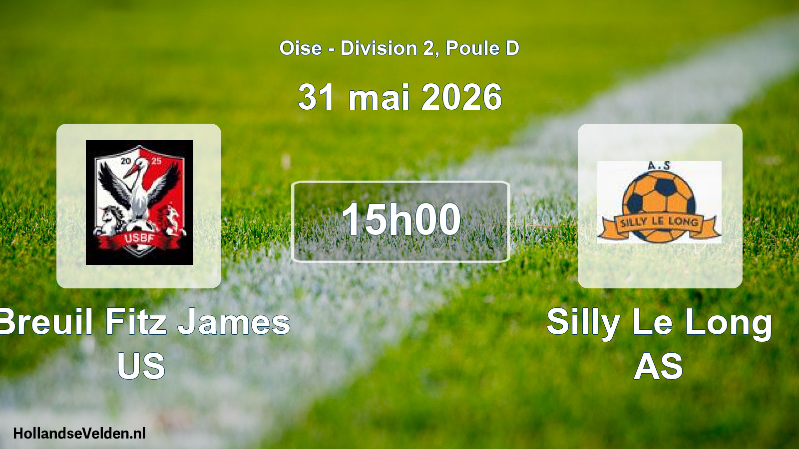 Geplande wedstrijd: Breuil Fitz James US - Silly Le Long AS (31 mei 2026)