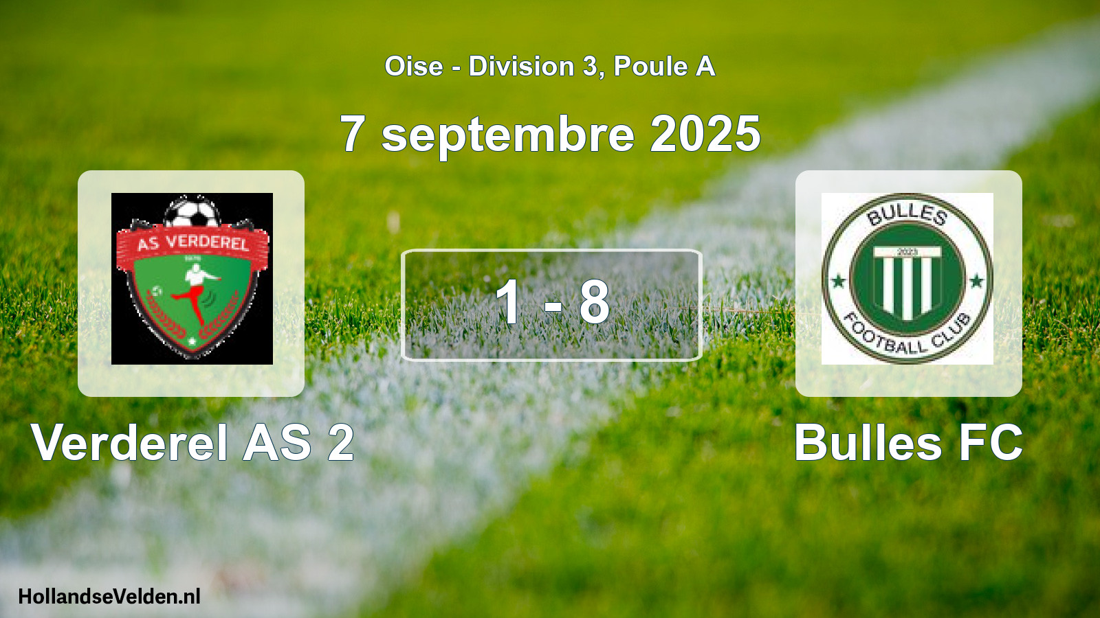Gespeelde wedstrijd: Verderel AS 2 - Bulles FC 1 - 8 (7 september 2025)