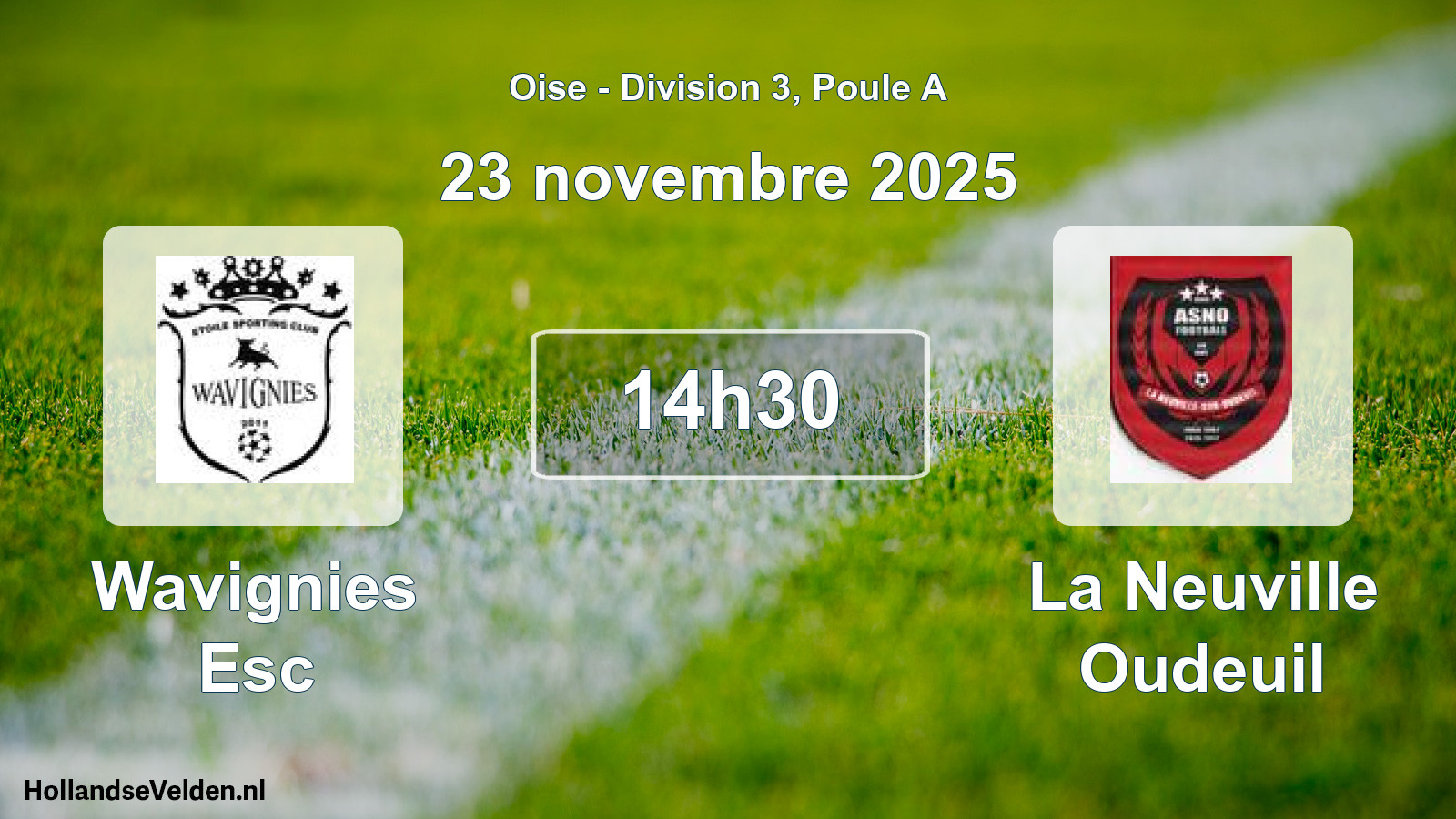 Match programmé: Wavignies Esc - La Neuville Oudeuil (23 novembre 2025)